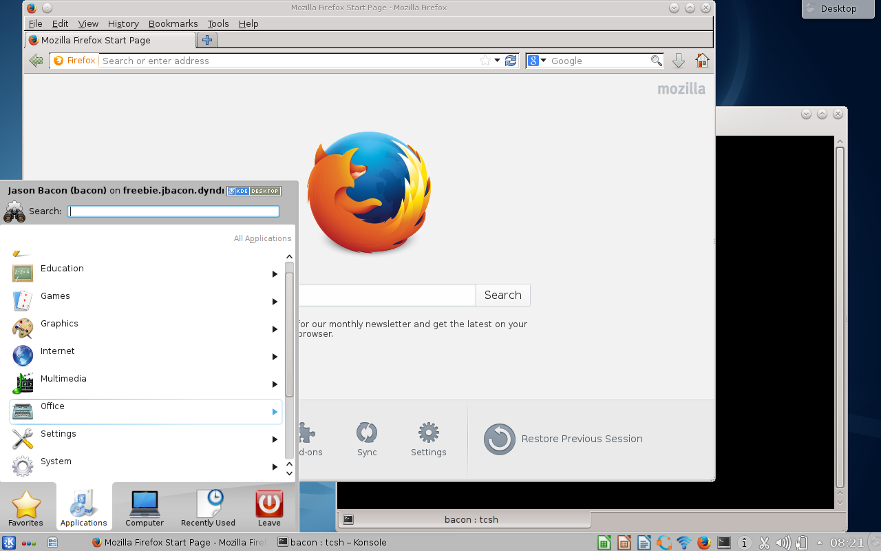 KDE desktop