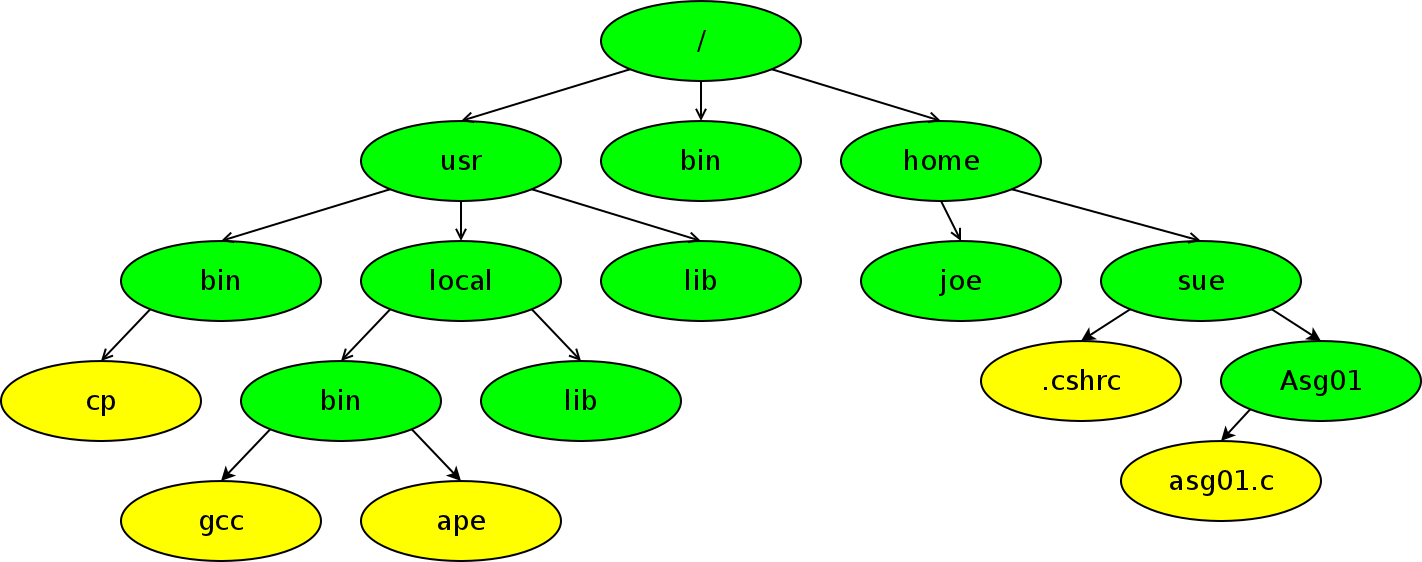 Sample of a Unix File system